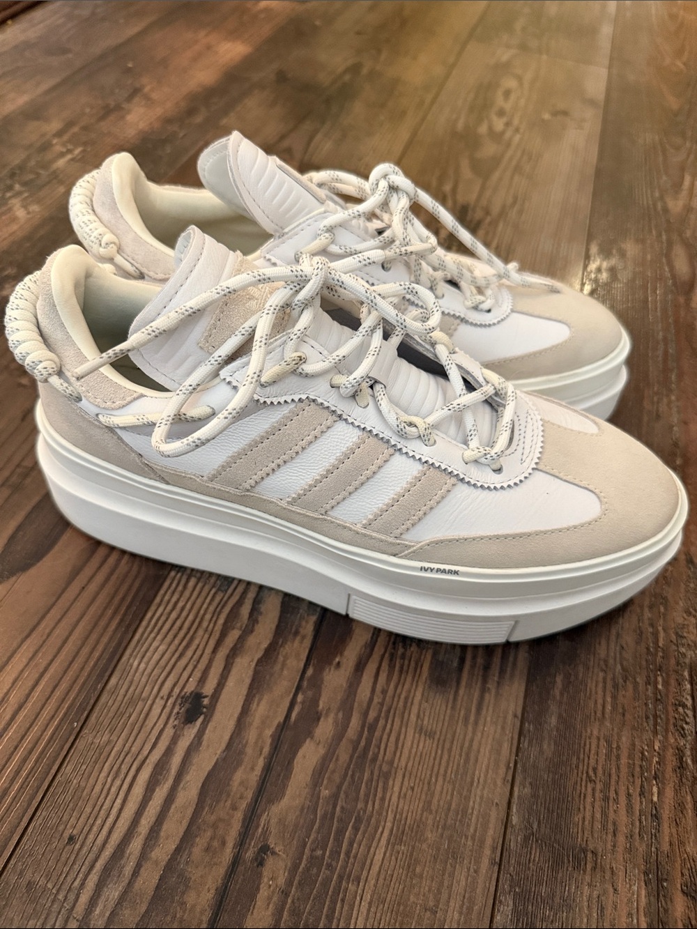 adidas IVY PARK Women’s White and Beige Platform Sneakers